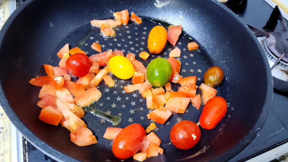 토마토달걀볶음 아침메뉴 토달볶 레시피 다이어트 계란후라이 토마토 계란볶음