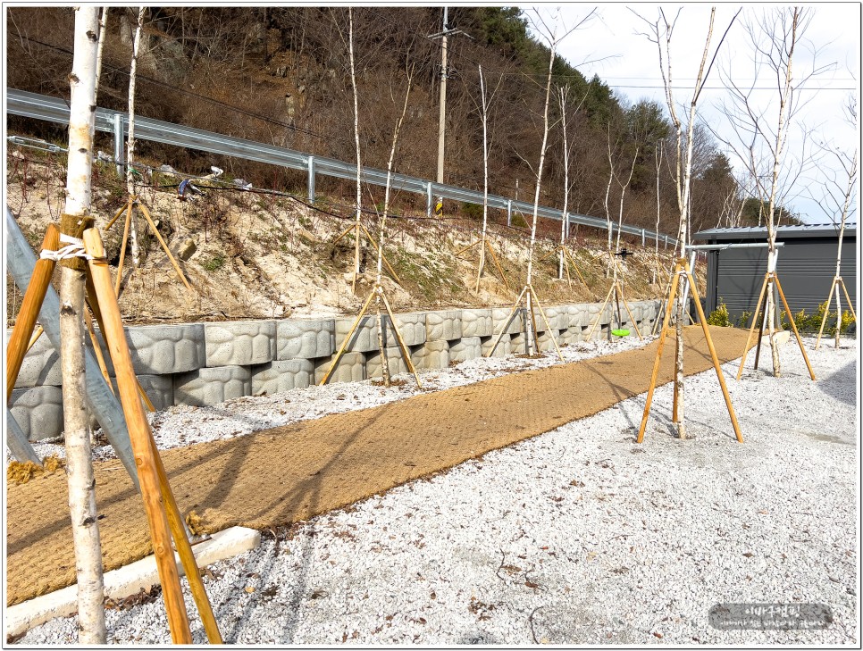 경남 신생 캠핑장 개별 화장실, 개수대 자작나무뜰 오토캠핑장