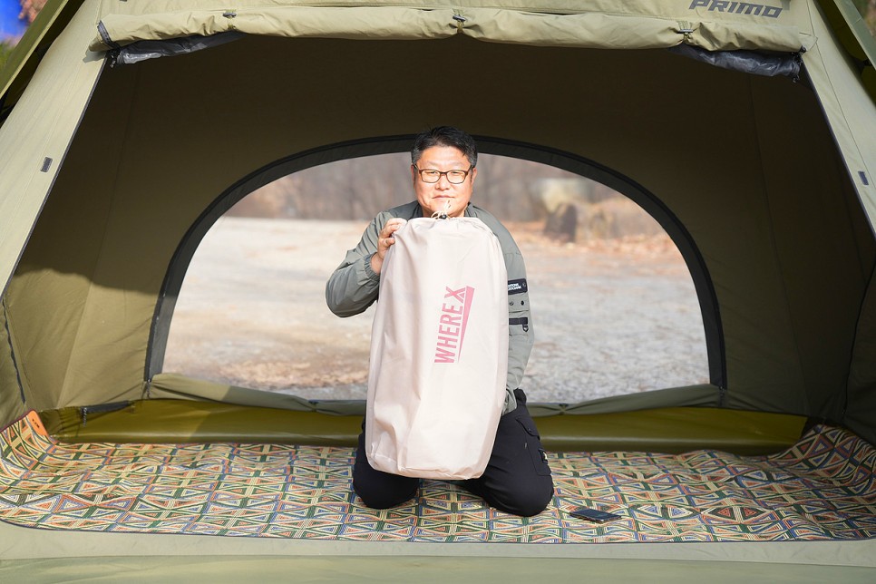 캠핑 자충매트 웨어엑스 10cm 더블 캠핑매트 푹신한 쿠션 텐트이너매트