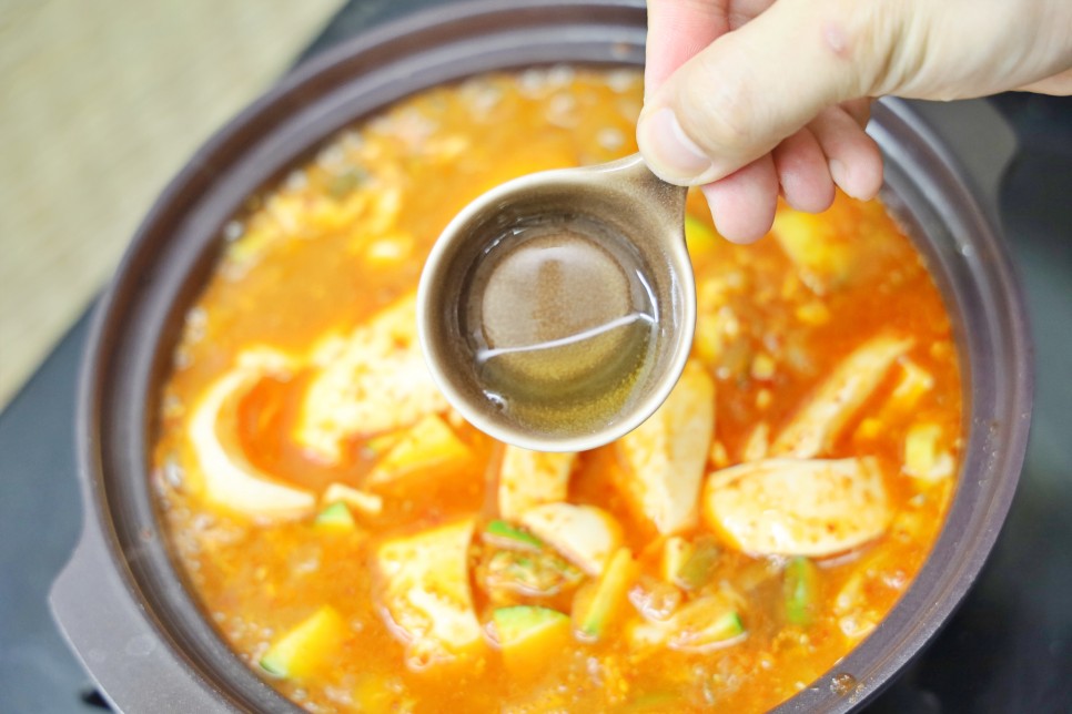 순두부찌개 끓이는법 양념 바지락 해물순두부 레시피