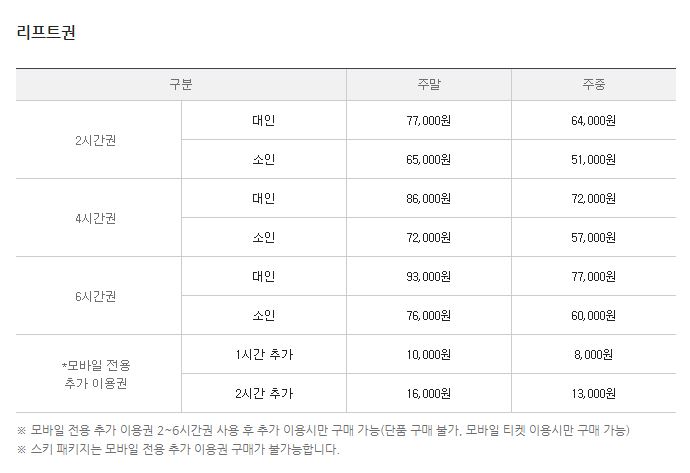 곤지암스키장 리프트권 할인 곤지암리조트 렌탈샵 V스키 개장일 후기