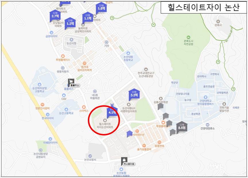 논산 내동 힐스테이트자이논산 아파트 11월 매매 거래량 평균 돌파