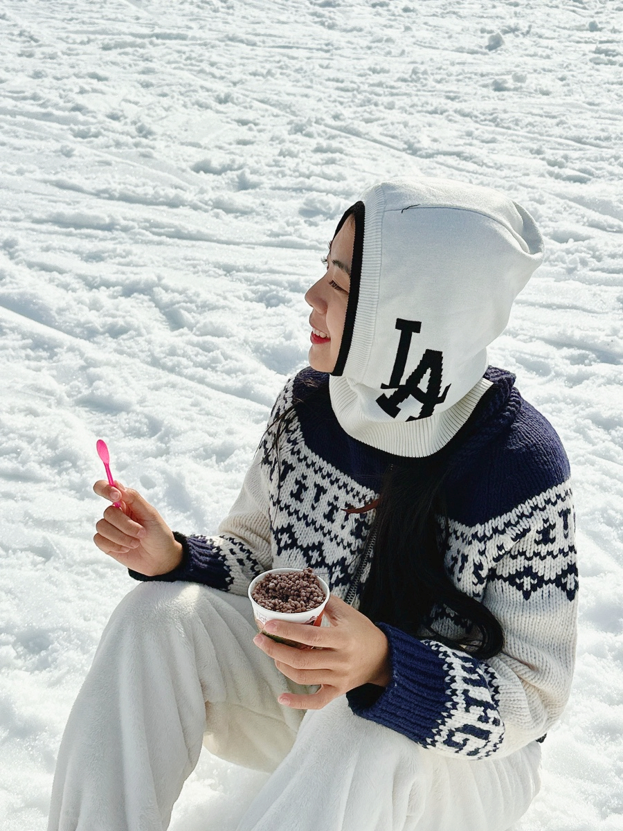 바라클라바 추천 MLB 귀여운 니트 후드 넥워머, 겨울 모자 브랜드