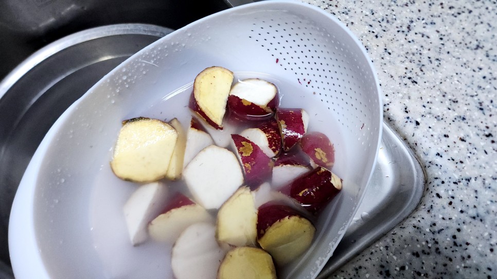 고구마맛탕 만드는법 간단한 간식 추천 고구마빠스 만들기 맛탕소스 비율