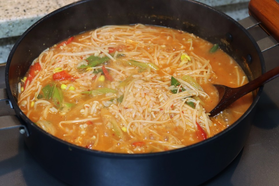 간단 된장찌개 맛있게 끓이는법 된장밥 된장술밥 레시피 간단점심