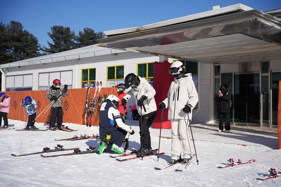 지산 스키강습 찐 후기 지산 리조트 스키장 어린이 스키강습