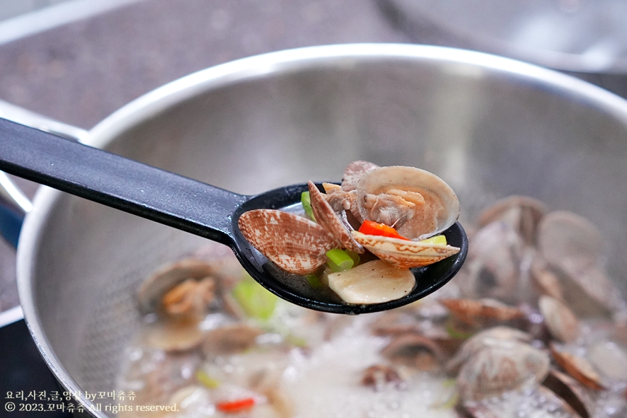 바지락술찜 레시피 조개술찜 바지락 해감 요리 집에서 소주안주 추천