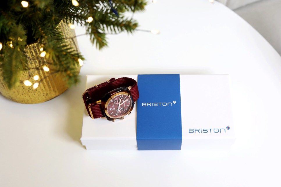 브리스톤 커플시계 클럽마스터 클래식 버건디의 여자손목시계