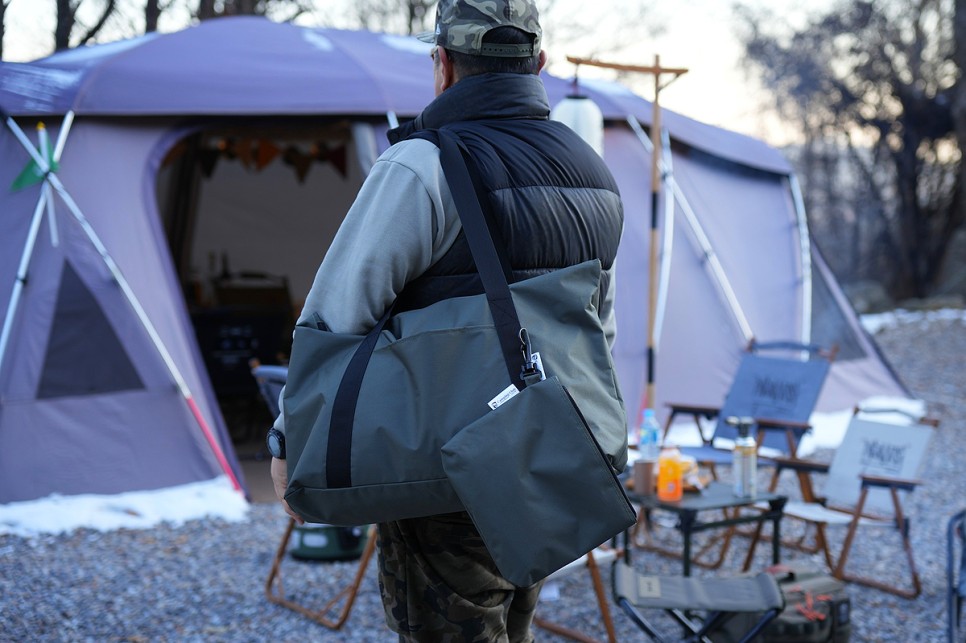 초경량 여행가방 접어 보관하는 캠핑클럽 보스턴백 난 캠핑 수납 가방으로 사용