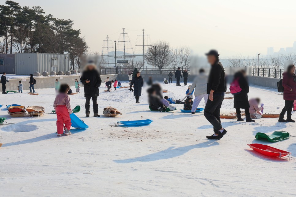 서울 눈썰매장 추천 겨울에 가볼만한곳 뚝섬 한강공원 눈썰매장