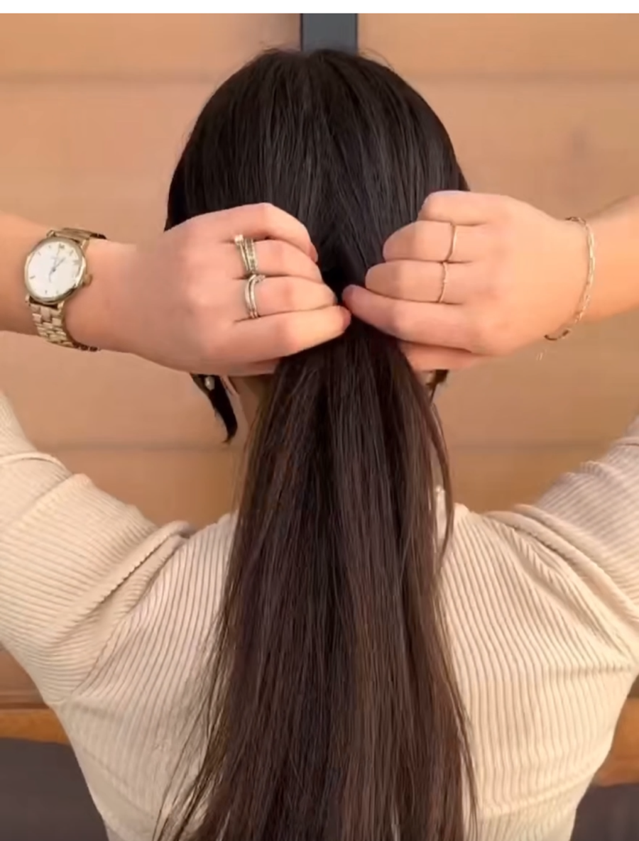 머리 고무끈으로 긴머리 이쁘게 묶는법 (로우/하이 포니테일)