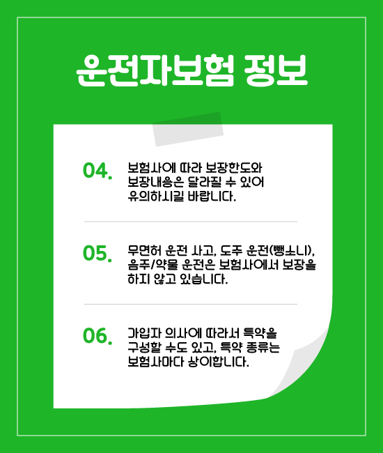 운전자보험필수담보 & 운전자보험인기순위 확인과 내운전자보험료확인 같이해요!