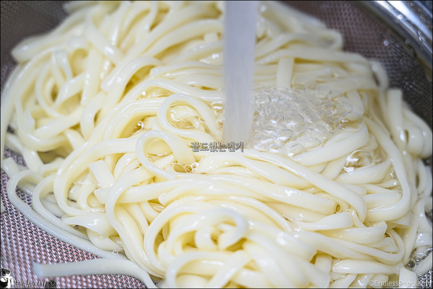 쯔유 김치우동 만들기 코스트코 사누끼 우동면 요리 만드는법