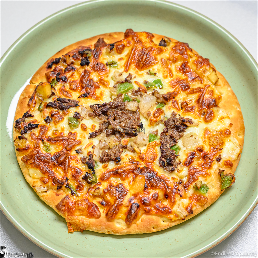 냉동피자 에어프라이어 시간 오뚜기 우노 피자 1인 불고기피자