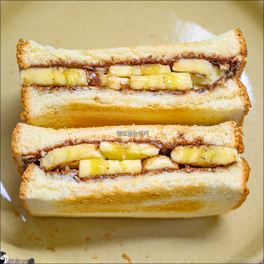누텔라 잼 보관 칼로리 간단 초코 바나나 토스트 만들기 누텔라 토스트