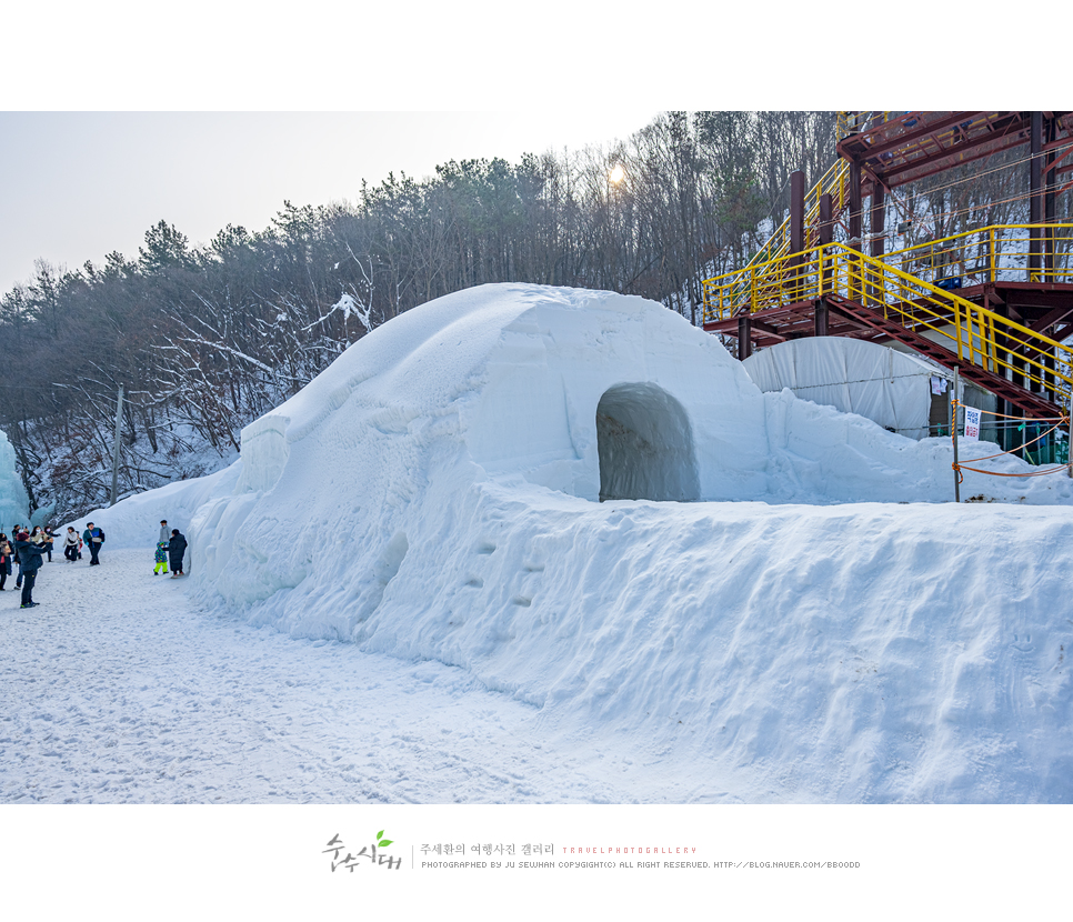 청양 알프스마을 눈썰매장 칠갑산 얼음분수축제 정보