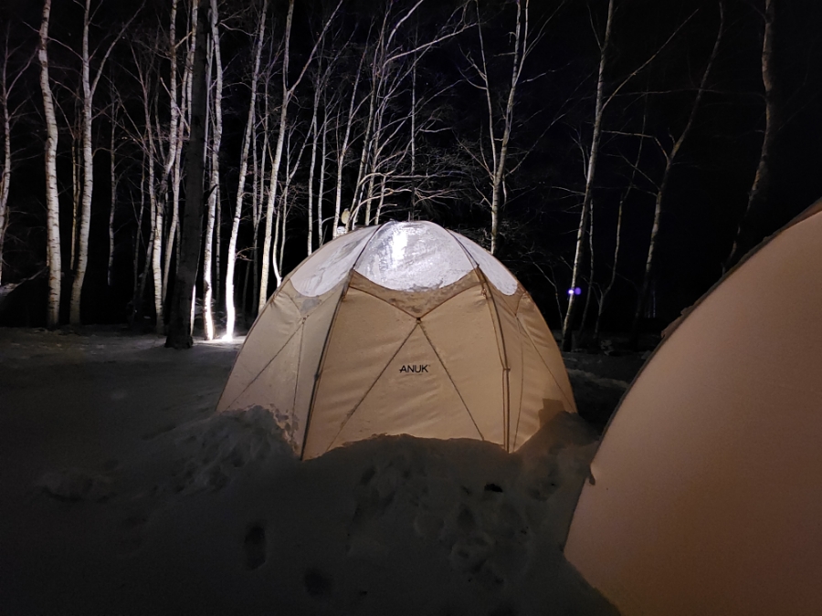 아늑 8각 면 돔 텐트 쉘터 추천 동계 캠핑 용품