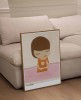 요시토모 나라 그림 액자 핑크 인테리어 템바보드 라인조명 방 꾸미기