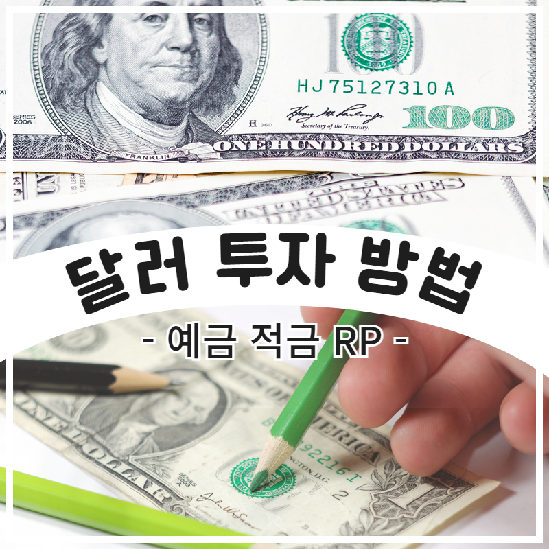 달러 투자 방법 달러 예금 적금 및 RP