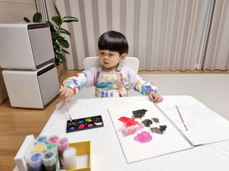 유아 방수 앞치마 세트 미술놀이 필수템