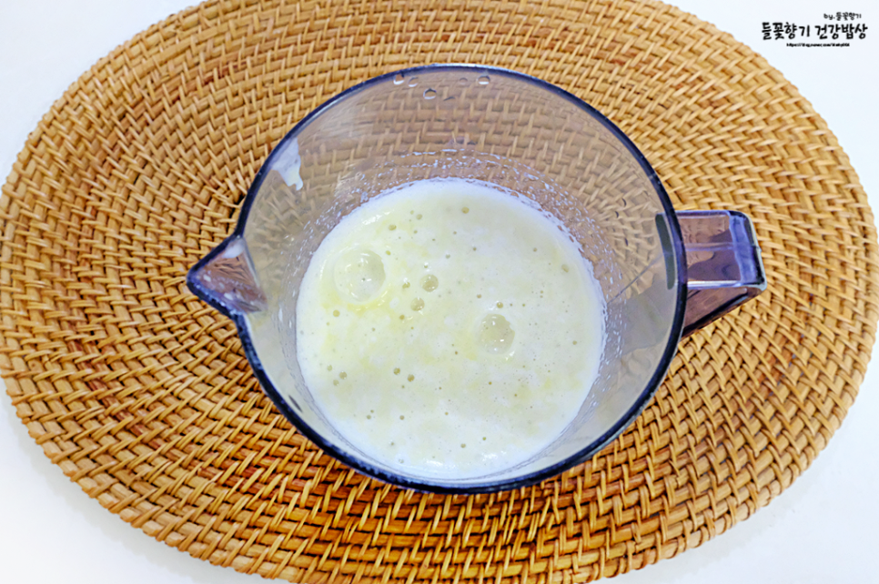 따뜻한 고구마라떼 만들기 고구마우유 조합 아침식사대용 음료