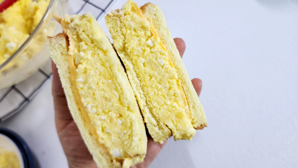 에그마요 감자계란 샐러드 샌드위치 만들기 완숙 계란 삶는법 시간 계란요리