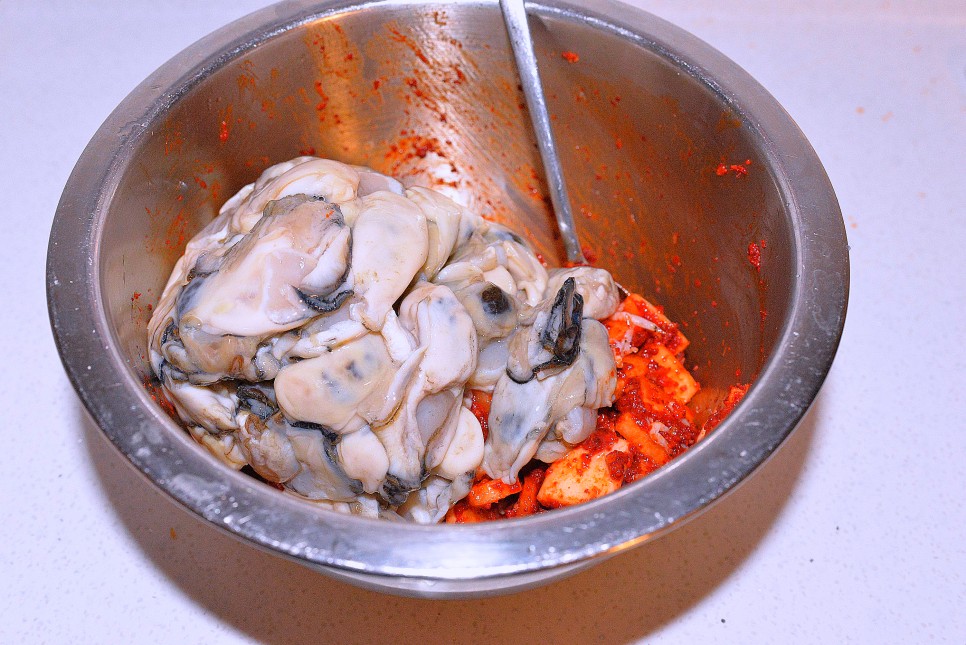 편스토랑 이정현 굴무침 만드는법 생굴무침 굴무침 만들기 제철 해산물 음식