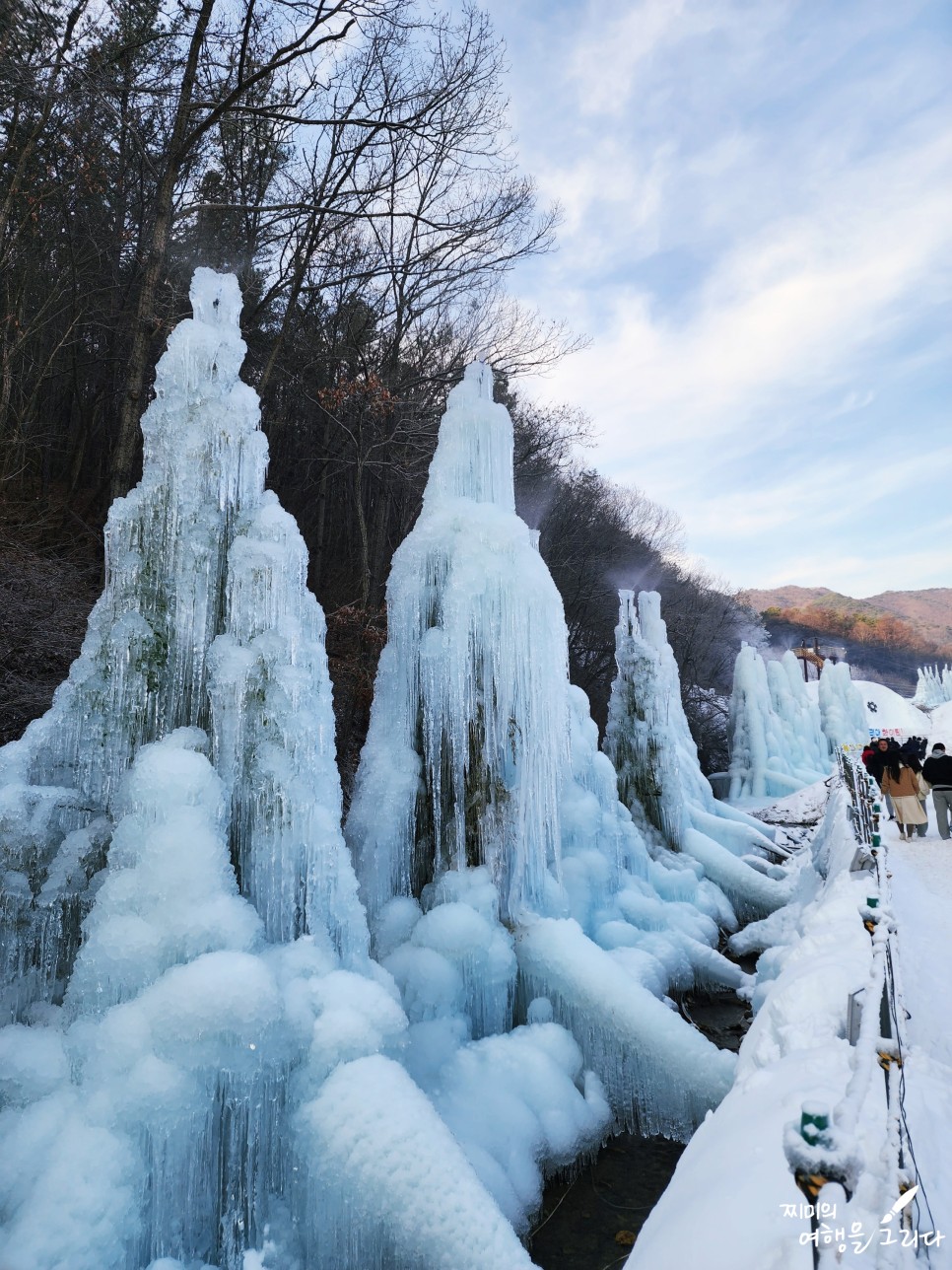 충남 청양 알프스마을 눈썰매장 칠갑산 얼음분수축제 지도 가격