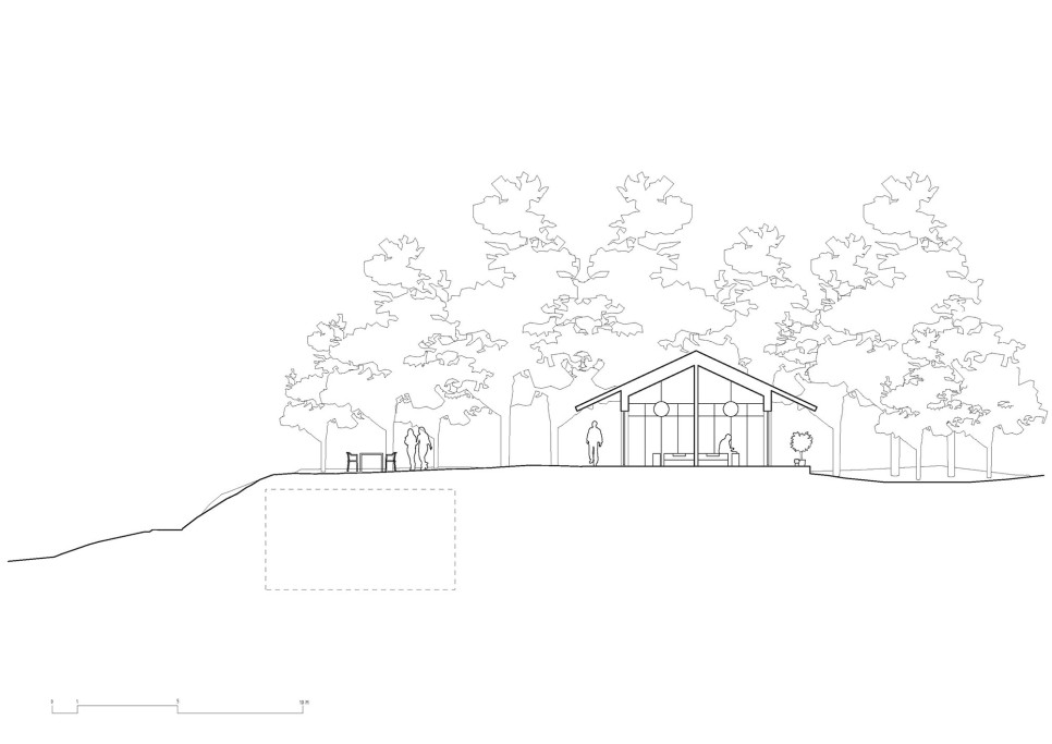 공간 띄어쓰기를 한 큰 지붕 여름 별장, House B by Tham & Videgård
