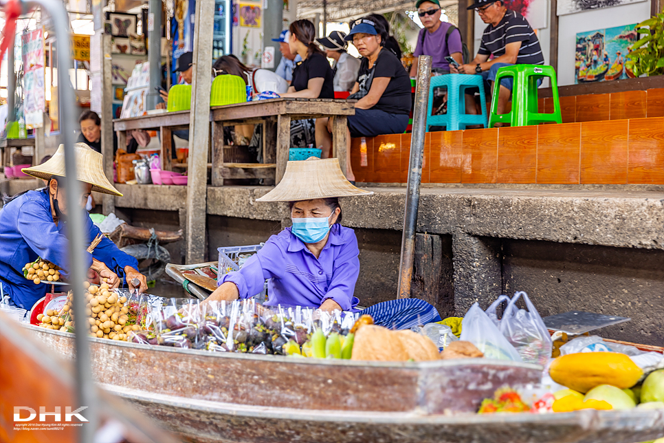 방콕 근교 가볼만한곳 담넌사두억 수상시장 반일 단독 투어 동남아시아 태국 볼거리