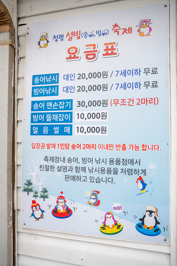 청평 송어축제 빙어 낚시 얼음낚시 축제