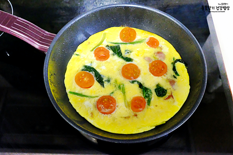 시금치 프리타타 만드는 법 계란 오믈렛 만들기 시금치요리