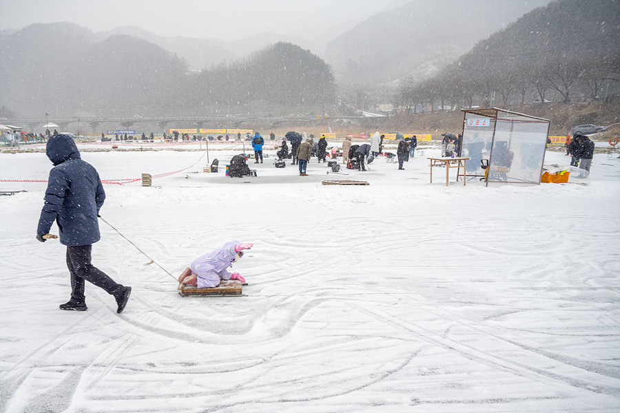 청평 송어축제 빙어 낚시 얼음낚시 축제