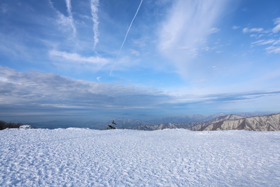 평창 차박 후 태기산 전망대 등산코스 트레킹 횡성 가볼만한곳 눈꽃 풍경