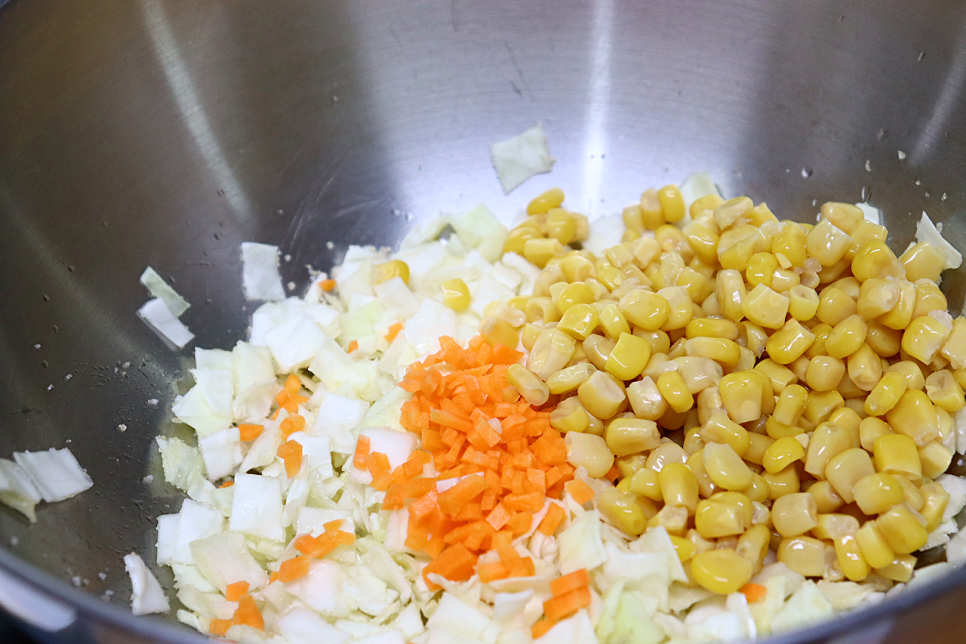 양배추 코울슬로 만들기 양배추요리 콘옥수수 양배추 샐러드 소스 드레싱 만들기
