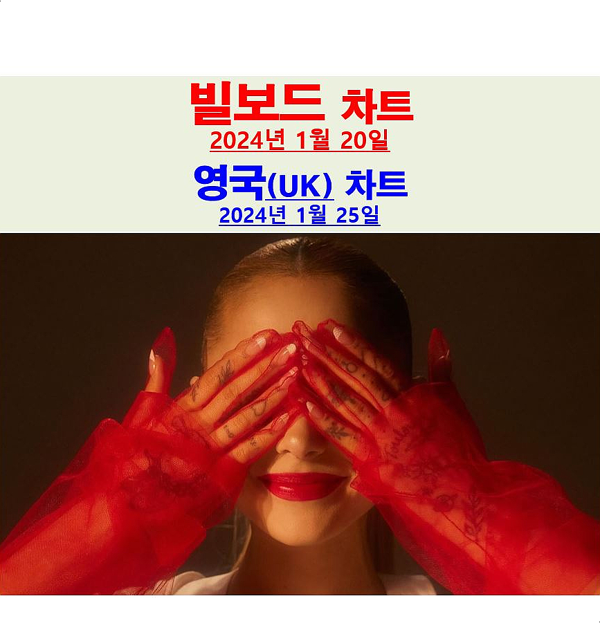 빌보드차트분석 2024년1월20일::아리아나 그란데="Yes, And?" 1위 만들기 전략=극혐