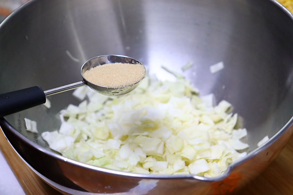 양배추 코울슬로 만들기 양배추요리 콘옥수수 양배추 샐러드 소스 드레싱 만들기