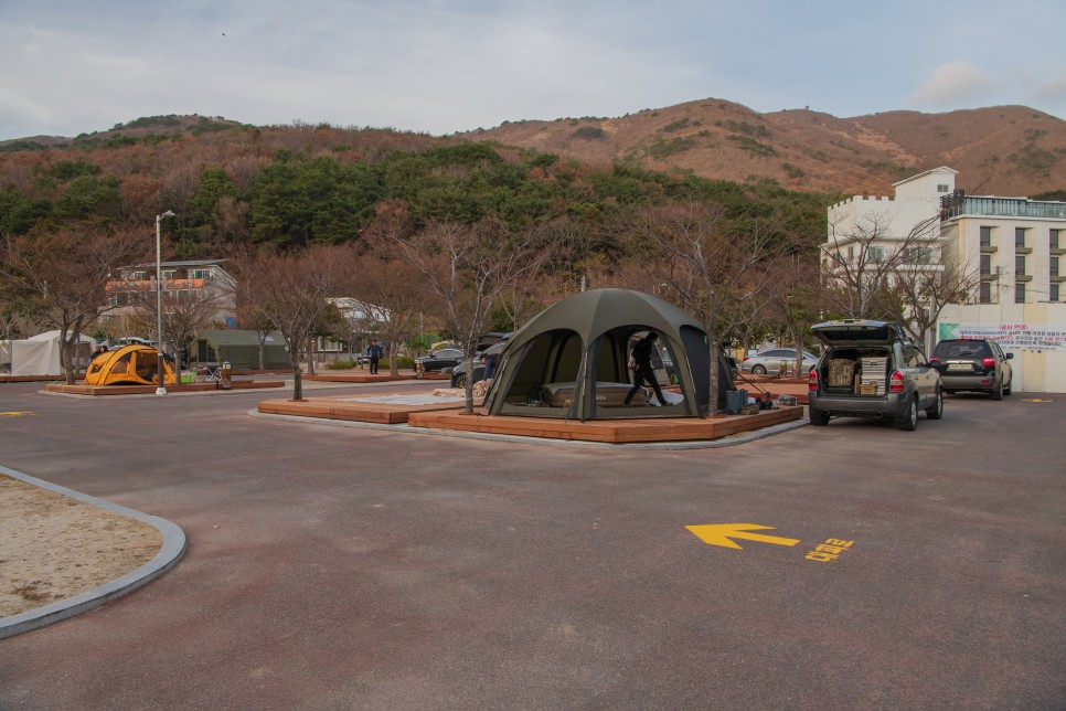 [한려해상국립공원] 리모델링 된 학동자동차야영장 의 모습