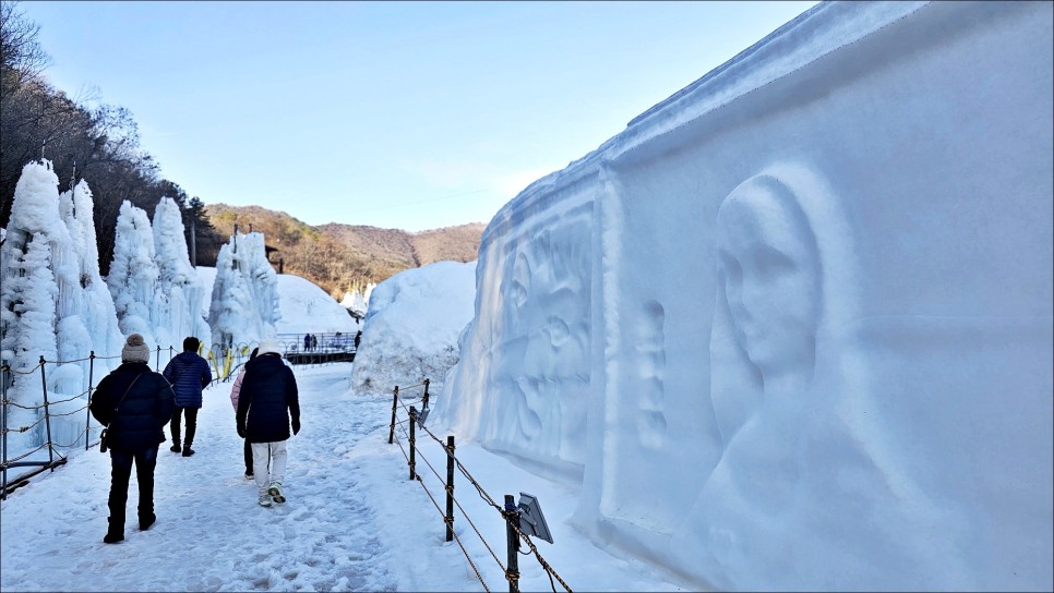 충청도 아이와 가볼만한곳 청양 눈썰매장 알프스마을 칠갑산 얼음분수축제!