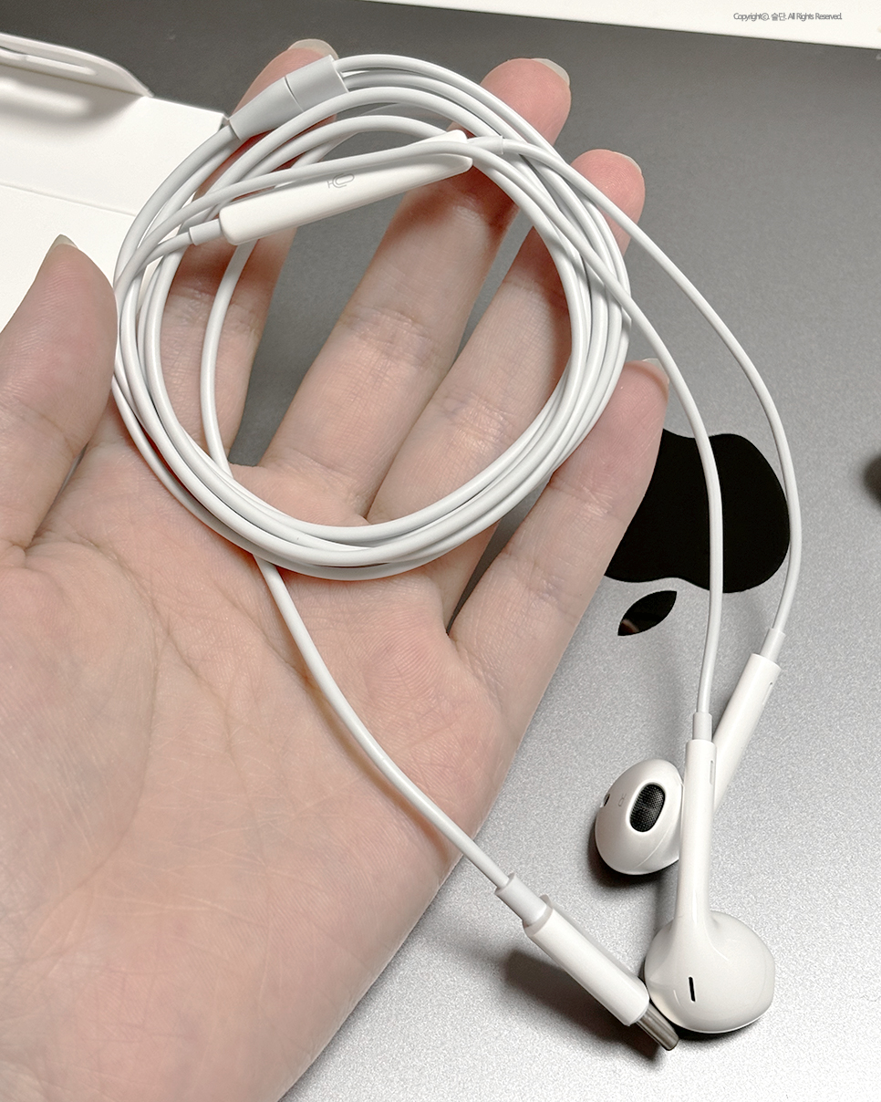 애플 이어팟 유선 줄이어폰 USB-C타입 정품 후기 vs 에어팟 비교