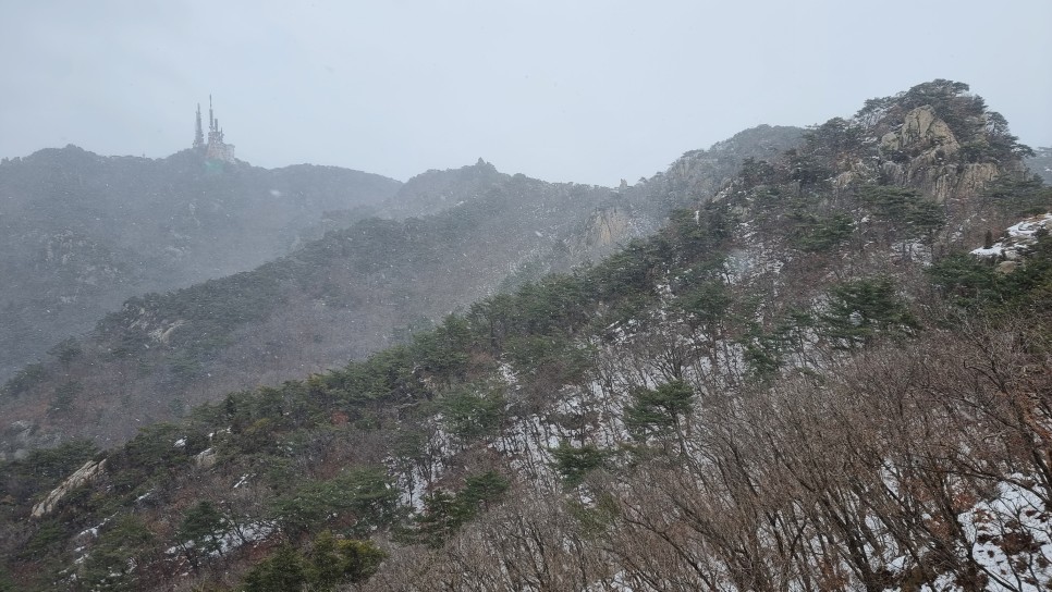 관악산 등산, 신년 설중 산행 (사당역 ~ 관악산역)