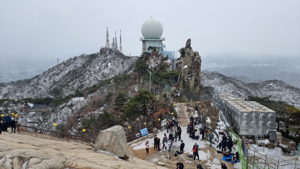 관악산 등산, 신년 설중 산행 (사당역 ~ 관악산역)