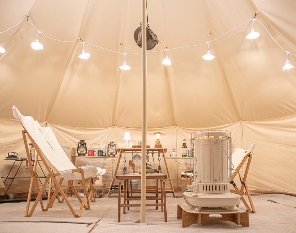 한스캠핑 벨텐트 에스파스, 돔쉘터 유니돔 동계 장박 캠핑 텐트 쉘터 사용