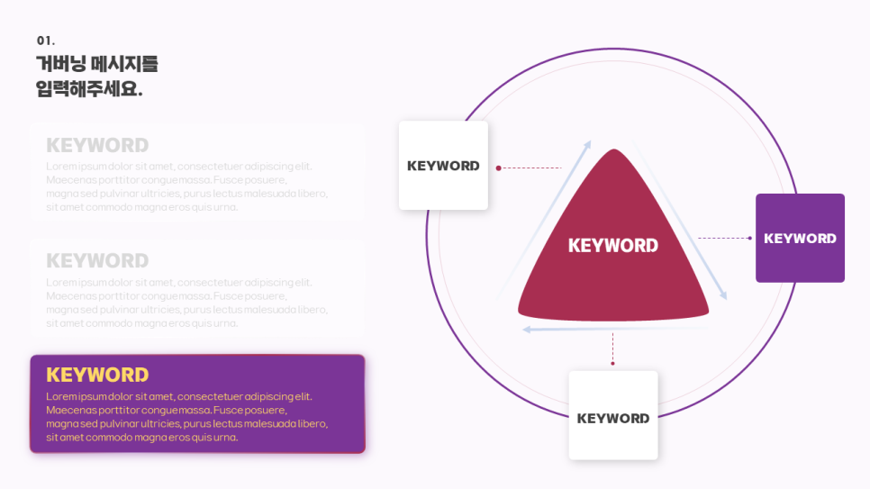 [무료 디자인 소스] 키워드 설명을 위한 PPT템플릿