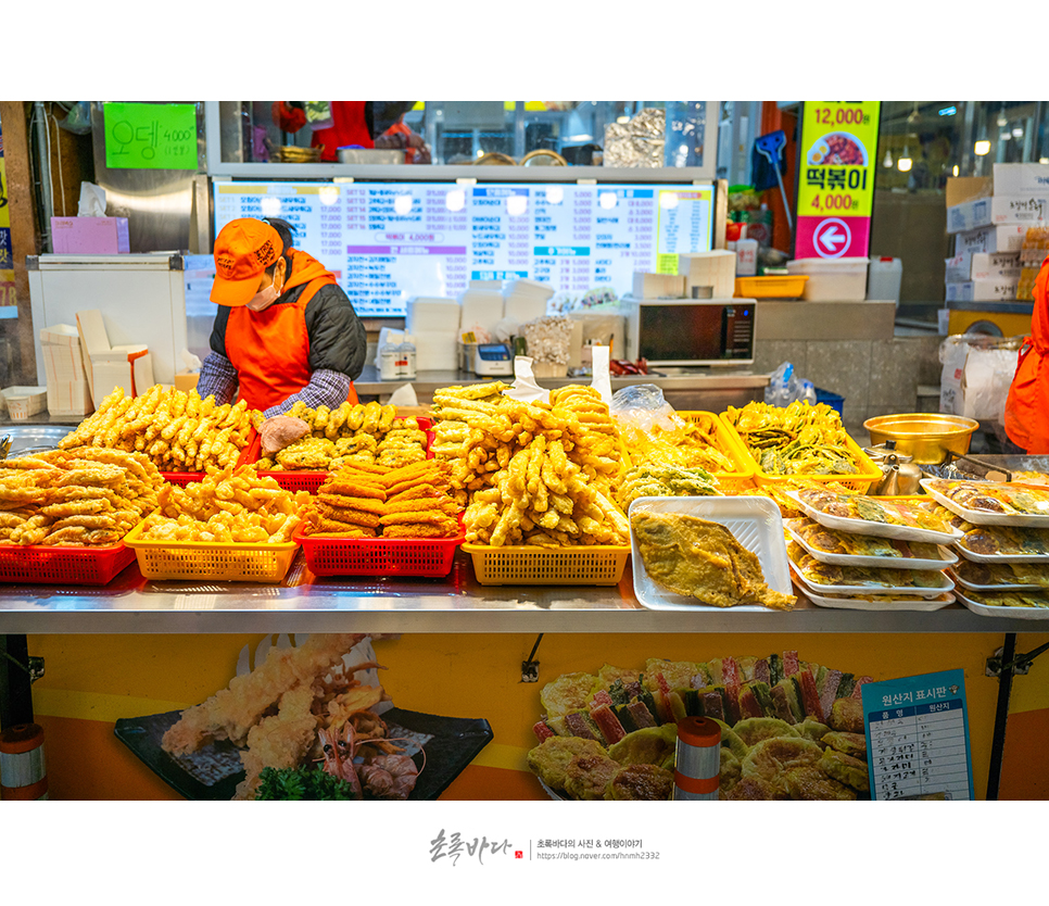 속초 중앙시장 먹거리 닭강정과 여행 선물 속초샌드