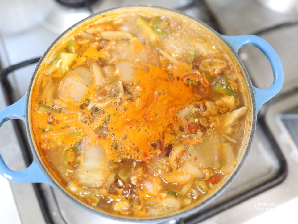 된장찌개 맛있게 끓이는법 백종원 레시피 표고버섯 애호박 재료 만드는 법