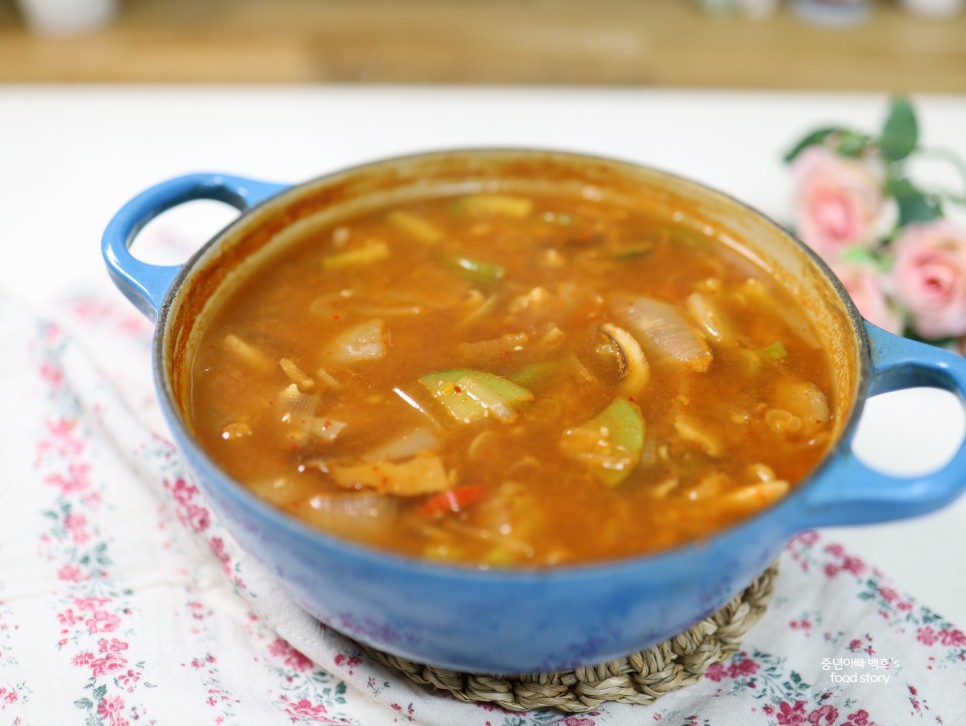 된장찌개 맛있게 끓이는법 백종원 레시피 표고버섯 애호박 재료 만드는 법