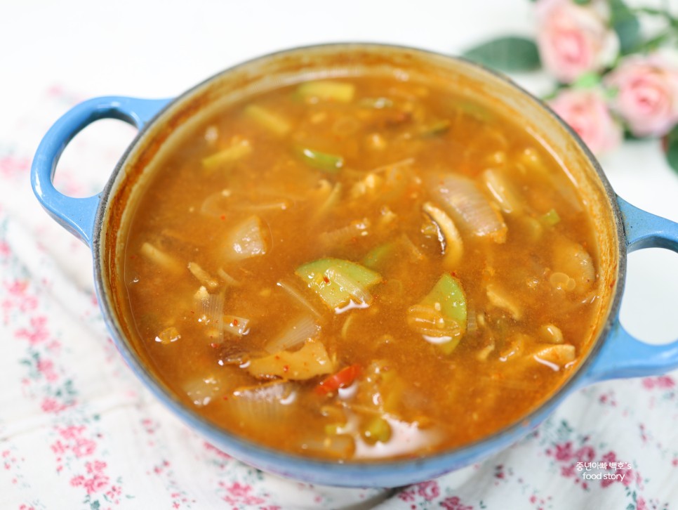 된장찌개 맛있게 끓이는법 백종원 레시피 표고버섯 애호박 재료 만드는 법