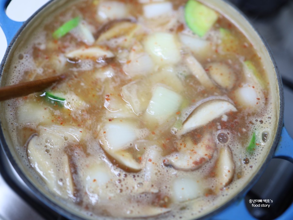 된장찌개 맛있게 끓이는법 백종원 레시피 표고버섯 애호박 재료 만드는 법