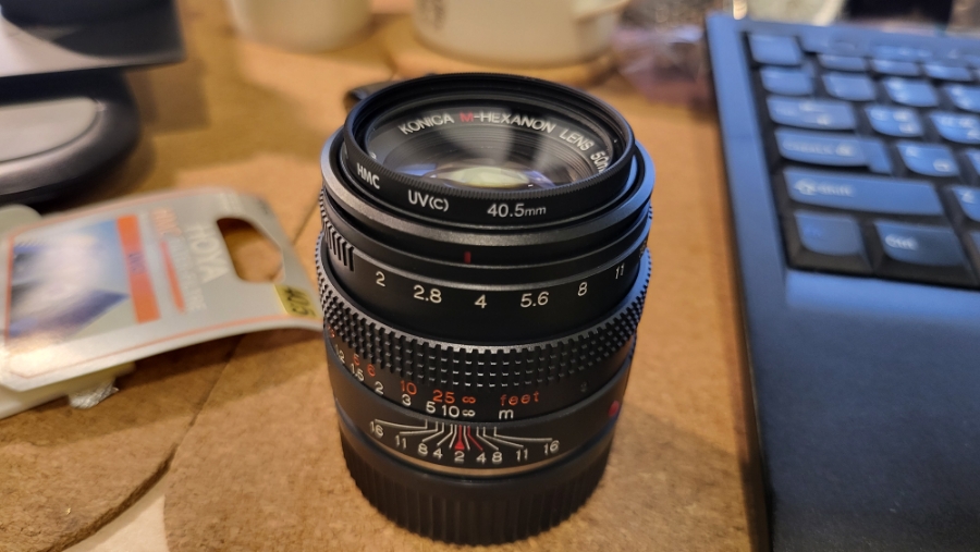 라이카 바디에 맞는 코니카 헥사논 50mm f2 필터 끼우기~